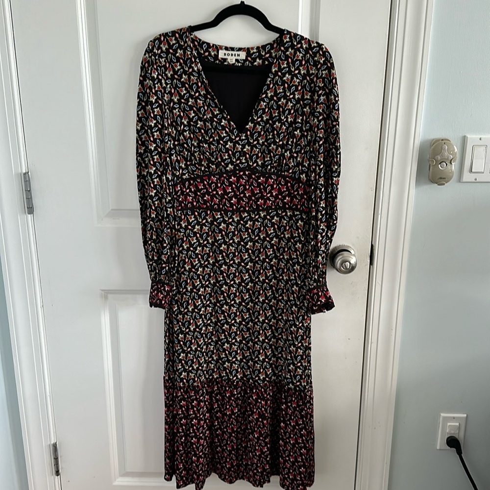 Boden Paisley Midi Size 8
